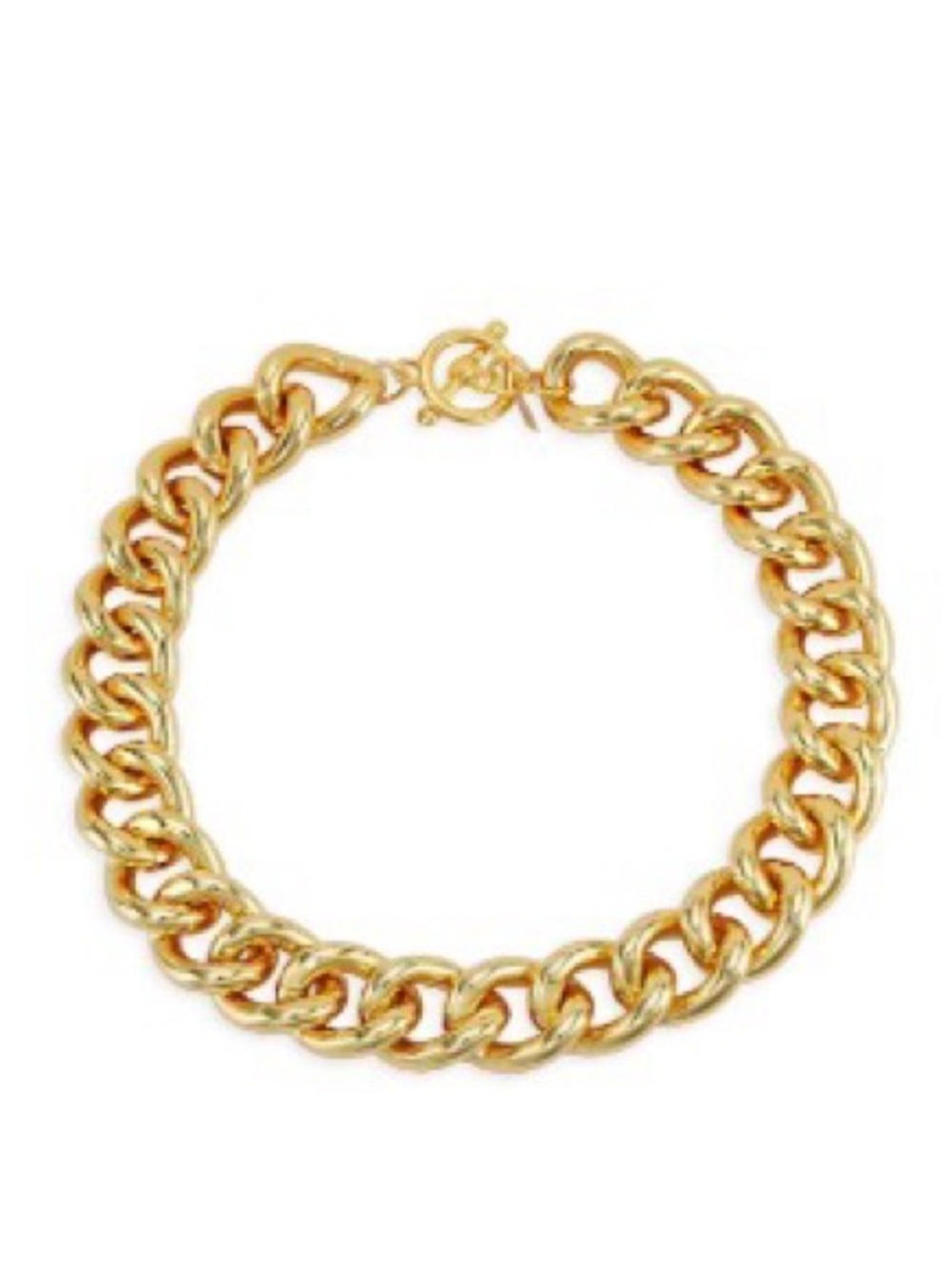 New! Kenneth Jay Lane 20k Gold-Plated Chunky Chain Necklace